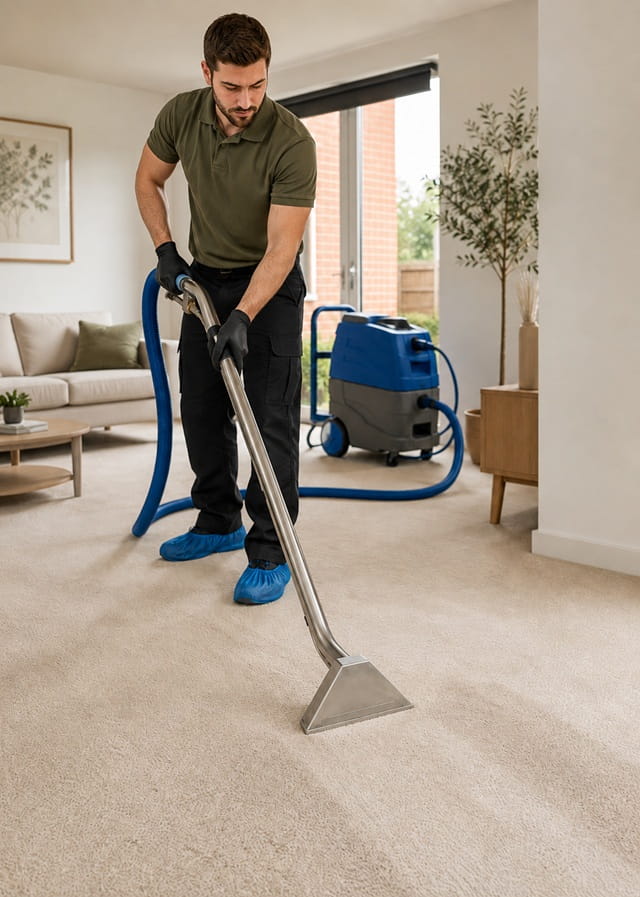 Commercial carpet cleaning in a Melbourne office