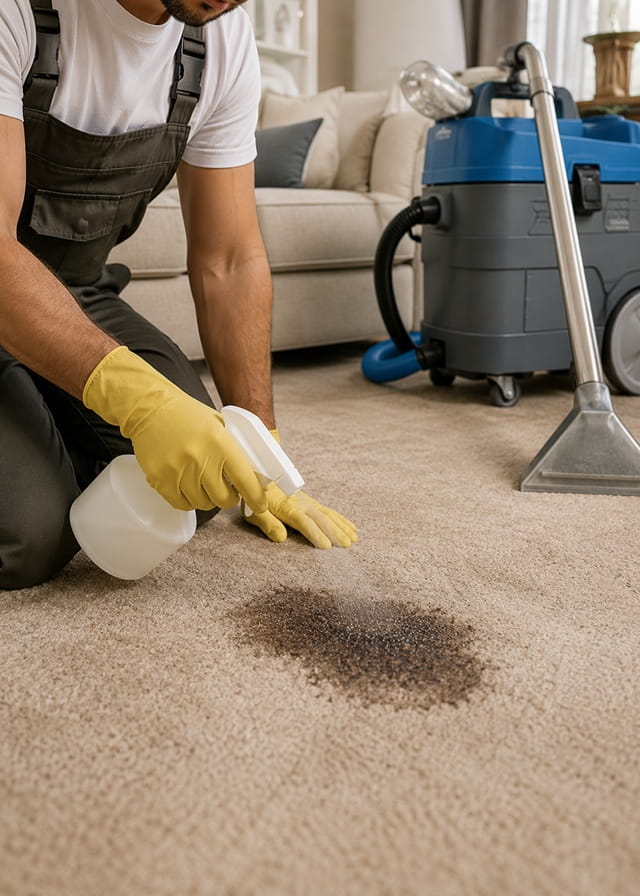 Carpet stain pre-treatment
